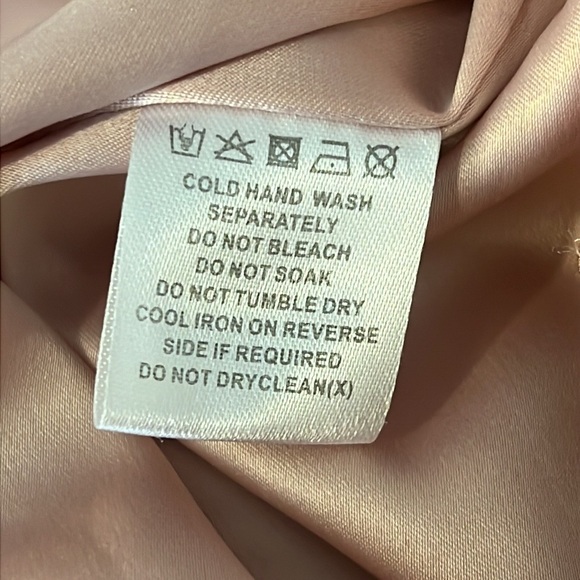 MESHKI satin mini dress, blush pink, size S - Picture 11 of 14